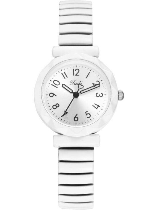 Accessories - Unisex White Analog Quartz Stretch Band Elastic Stainless Steel Expansion Watch